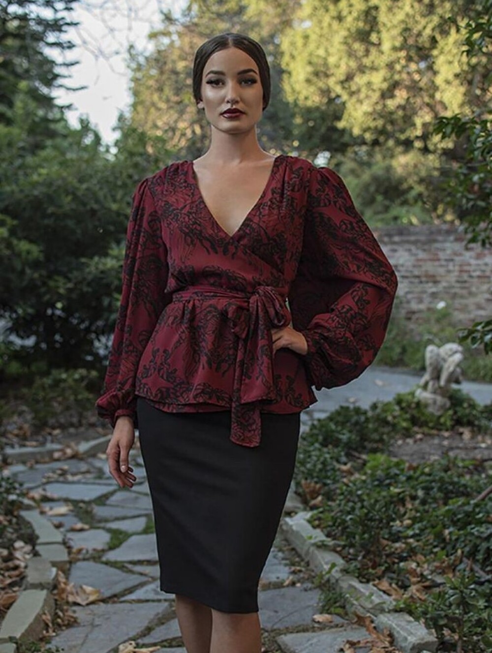 LFEN Georgette Wrap Top